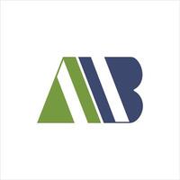 första brev ab eller ba logotyp design mall vektor
