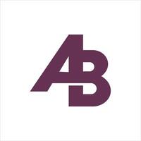 första brev ab eller ba logotyp design mall vektor