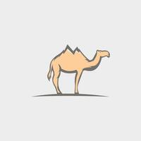djur- kamel logotyp design mall vektor
