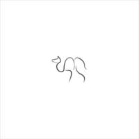 Tier Kamel Logo Design Vorlage vektor