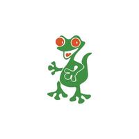 gecko ödla logotyp vektor design mall