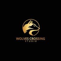 das wild Wolf Logo Design vektor