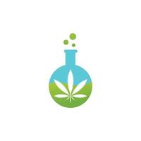 Runde Pflanze Logo Design Vorlage vektor