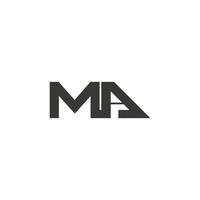 alfabetet bokstäver initialer monogram logotyp am, ma, a och m vektor