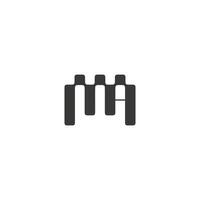 alphabet buchstaben initialen monogramm logo am, ma, a und m vektor
