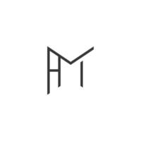 Bin, Ma, ein und m abstrakt Initiale Monogramm Brief Alphabet Logo Design vektor