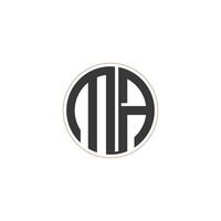 am, mamma, en och m abstrakt första monogram brev alfabet logotyp design vektor