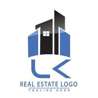 lk echt Nachlass Logo Design Haus Logo Lager Vektor. vektor