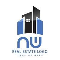 nw echt Nachlass Logo Design Haus Logo Lager Vektor. vektor