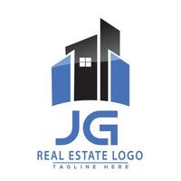 jg echt Nachlass Logo Design Haus Logo Lager Vektor. vektor