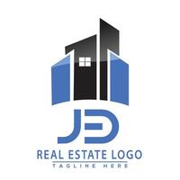 jb echt Nachlass Logo Design Haus Logo Lager Vektor. vektor