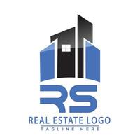 rs echt Nachlass Logo Design Haus Logo Lager Vektor. vektor