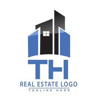 th echt Nachlass Logo Design Haus Logo Lager Vektor. vektor