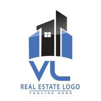vl echt Nachlass Logo Design Haus Logo Lager Vektor. vektor