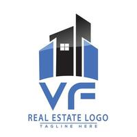 vf echt Nachlass Logo Design Haus Logo Lager Vektor. vektor