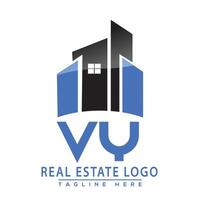 vy echt Nachlass Logo Design Haus Logo Lager Vektor. vektor