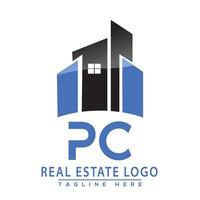 pc echt Nachlass Logo Design Haus Logo Lager Vektor. vektor