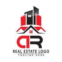 ar echt Nachlass Logo rot Farbe Design Haus Logo Lager Vektor. vektor