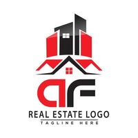 af echt Nachlass Logo rot Farbe Design Haus Logo Lager Vektor. vektor