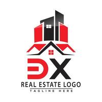 bx echt Nachlass Logo rot Farbe Design Haus Logo Lager Vektor. vektor