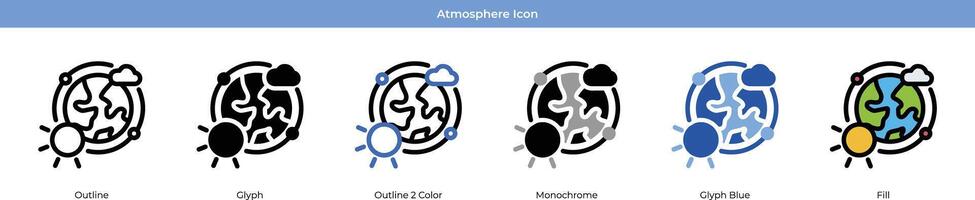 Atmosphäre Symbol einstellen vektor