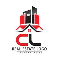 cl echt Nachlass Logo rot Farbe Design Haus Logo Lager Vektor. vektor