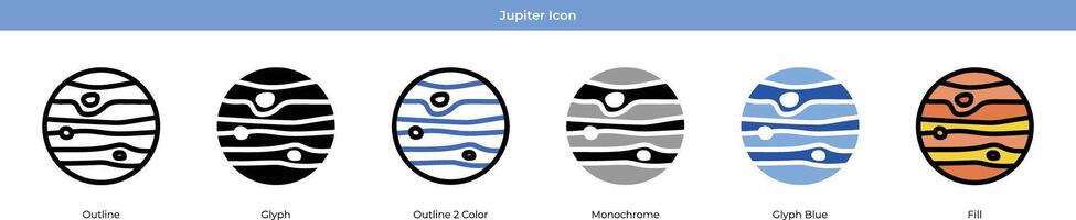 Jupiter Symbol einstellen vektor