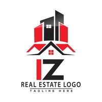 iz echt Nachlass Logo rot Farbe Design Haus Logo Lager Vektor. vektor