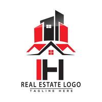 ich h echt Nachlass Logo rot Farbe Design Haus Logo Lager Vektor. vektor