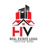 hv echt Nachlass Logo rot Farbe Design Haus Logo Lager Vektor. vektor