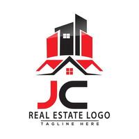 jc echt Nachlass Logo rot Farbe Design Haus Logo Lager Vektor. vektor