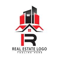 ir echt Nachlass Logo rot Farbe Design Haus Logo Lager Vektor. vektor