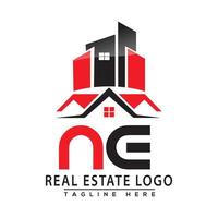 ne echt Nachlass Logo rot Farbe Design Haus Logo Lager Vektor. vektor