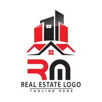 rm echt Nachlass Logo rot Farbe Design Haus Logo Lager Vektor. vektor