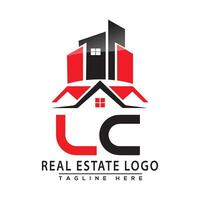 lc echt Nachlass Logo rot Farbe Design Haus Logo Lager Vektor. vektor