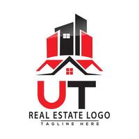 ut echt Nachlass Logo rot Farbe Design Haus Logo Lager Vektor. vektor