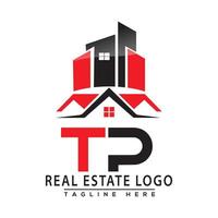 tp echt Nachlass Logo rot Farbe Design Haus Logo Lager Vektor. vektor