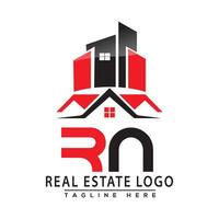 rn echt Nachlass Logo rot Farbe Design Haus Logo Lager Vektor. vektor