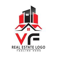 vf verklig egendom logotyp röd Färg design hus logotyp stock vektor. vektor