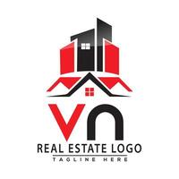 vn verklig egendom logotyp röd Färg design hus logotyp stock vektor. vektor