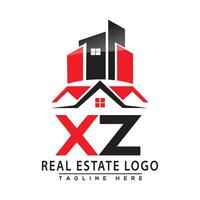 xz echt Nachlass Logo rot Farbe Design Haus Logo Lager Vektor. vektor