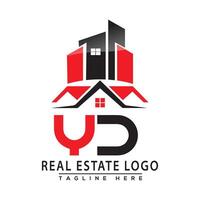 yd echt Nachlass Logo rot Farbe Design Haus Logo Lager Vektor. vektor