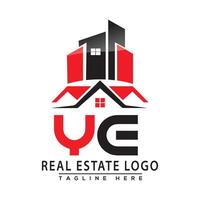 Ihr echt Nachlass Logo rot Farbe Design Haus Logo Lager Vektor. vektor
