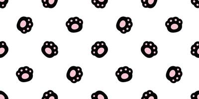 hund Tass sömlös mönster fotavtryck vektor franska bulldogg tecknad serie ikon upprepa tapet scarf isolerat bricka bakgrund klotter illustration svart rosa design