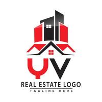 yv echt Nachlass Logo rot Farbe Design Haus Logo Lager Vektor. vektor