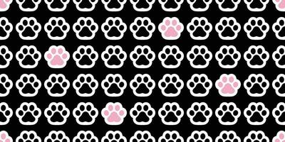 Hund Pfote nahtlos Muster Fußabdruck Vektor Französisch Bulldogge Karikatur Symbol wiederholen Hintergrund Schal isoliert Fliese Hintergrund Illustration Gekritzel schwarz Rosa Design