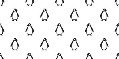 Pinguin nahtlos Muster Vogel Vektor Karikatur Polar- Bär Schal isoliert Fliese Hintergrund wiederholen Hintergrund Illustration Gekritzel Design