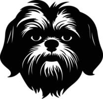 shih tzu Silhouette Porträt vektor