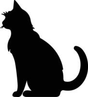 ägäisch Katze schwarz Silhouette vektor