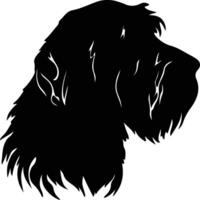 schwarz Russisch Terrier Silhouette Porträt vektor